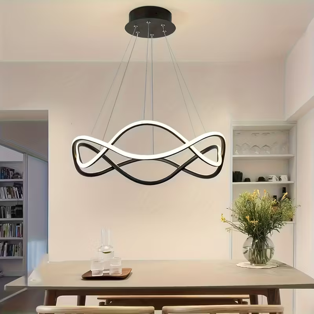 Ezgi Siyah Modern Ultra Süper Beyaz Ledli Avize Ezgi Siyah Modern Ultra Süper Beyaz Ledli Avize