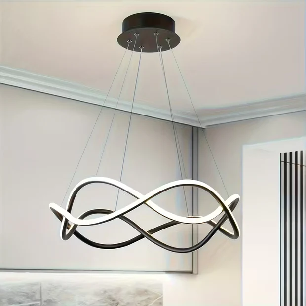 Ezgi Siyah Modern Ultra Süper Beyaz Ledli Avize Ezgi Siyah Modern Ultra Süper Beyaz Ledli Avize