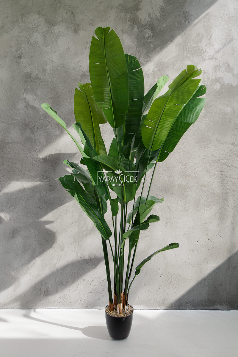 Yapay Ağaç Yoğun Muz Bahçesi Gerçek Doku 240 cm