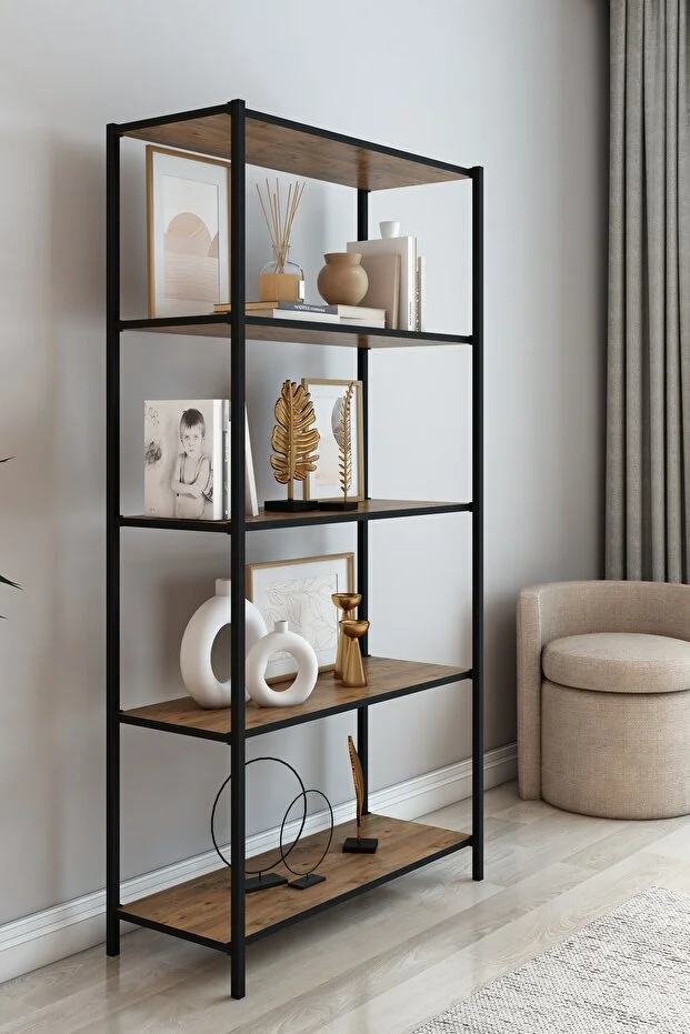 5 raflı metal Kitaplık – Çok Amaçlı