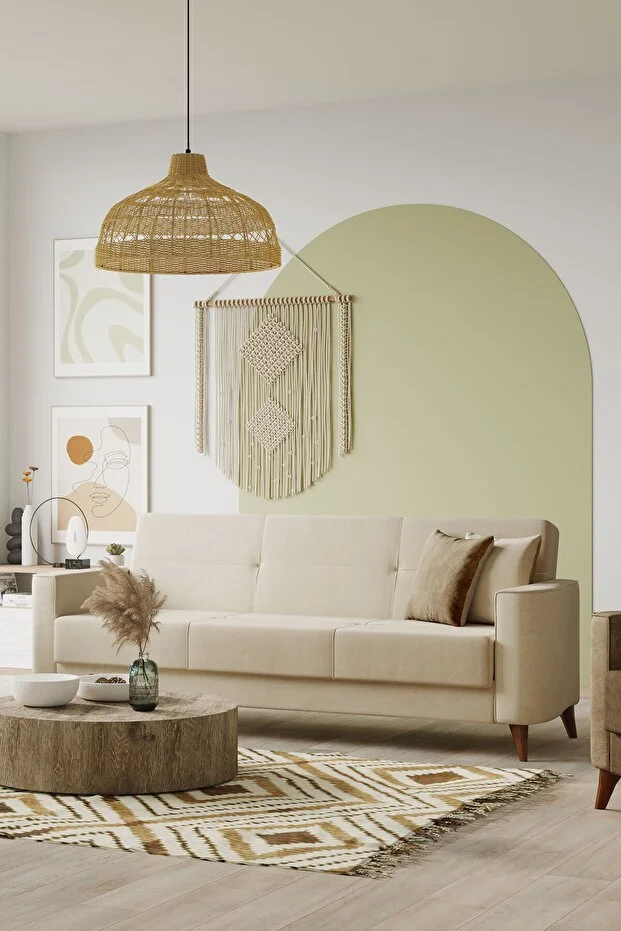 Star Üçlü Kanepe Yataklı/sandıklı - Krem Star Üçlü Kanepe Yataklı/sandıklı - Krem