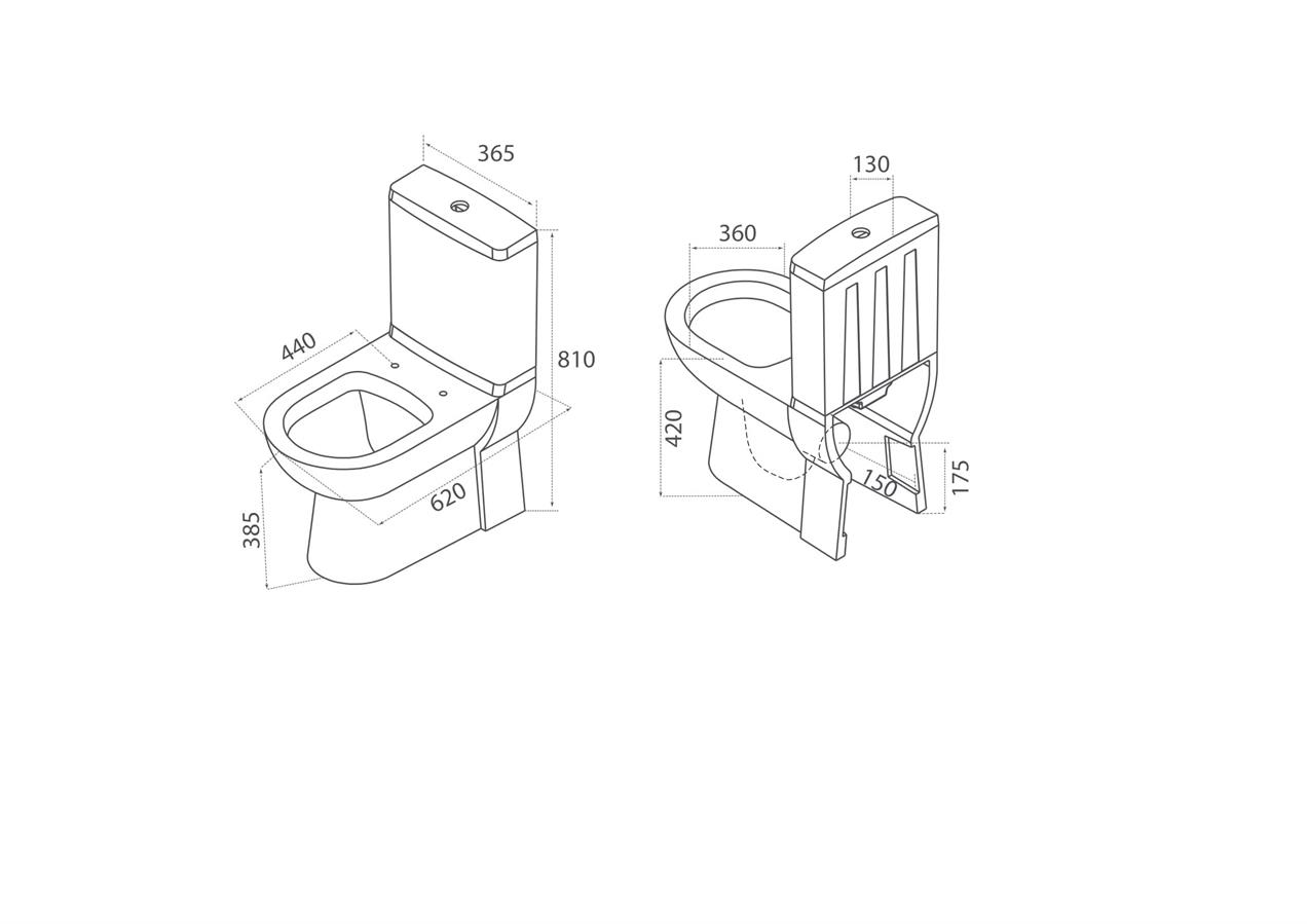 Turkuaz Bella Duvara Sıfır Klozet,Rezervuar,İç Takım,UF Kapak