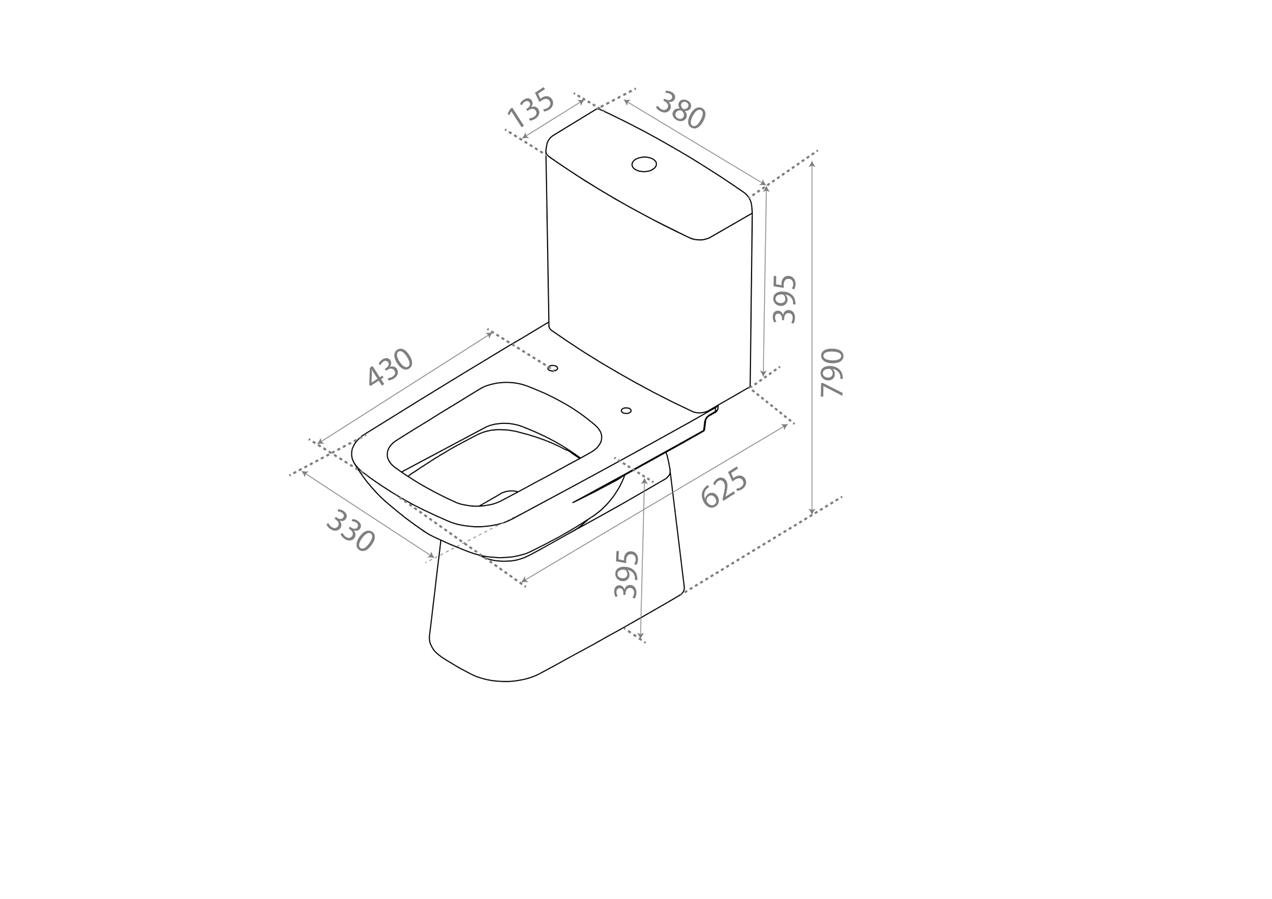 Turkuaz Duru Klozet Alttan,Rezervuar,İç Takım ve Yavaş İnce Kapak