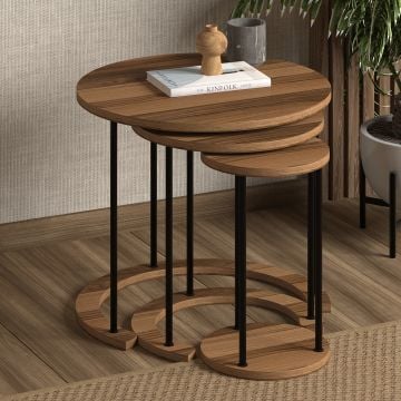 Axis 3’lü Zigon Sehpa –ceviz