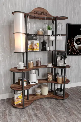 Brew Bliss Kahve Köşesi Lambaderli Raf Brew Bliss Kahve Köşesi Lambaderli Raf