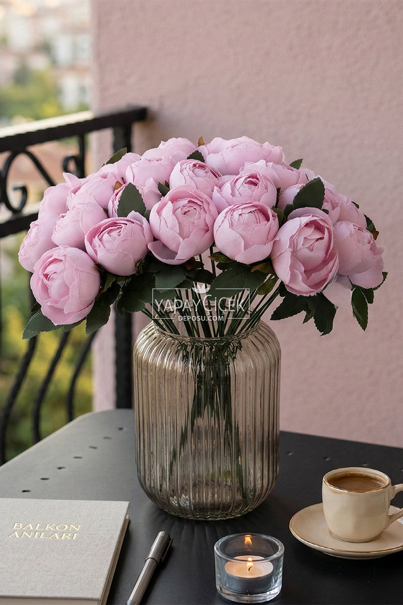 Yapay Çiçek 12li Şakayık Demeti 35 cm Lila