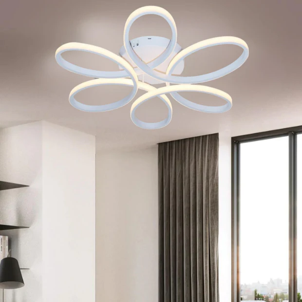 Linup Modern Beyaz Plafonyer Tavana Sıfır Beyaz Işık Salon Mutfak Yatak Odası Led Avize Linup Modern Beyaz Plafonyer Tavana Sıfır Beyaz Işık Salon Mutfak Yatak Odası Led Avize