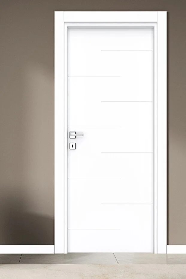 MELAMİN KARİZMA BEŞ ODA KAPISI, BEYAZ, 76/204/14-17 CM