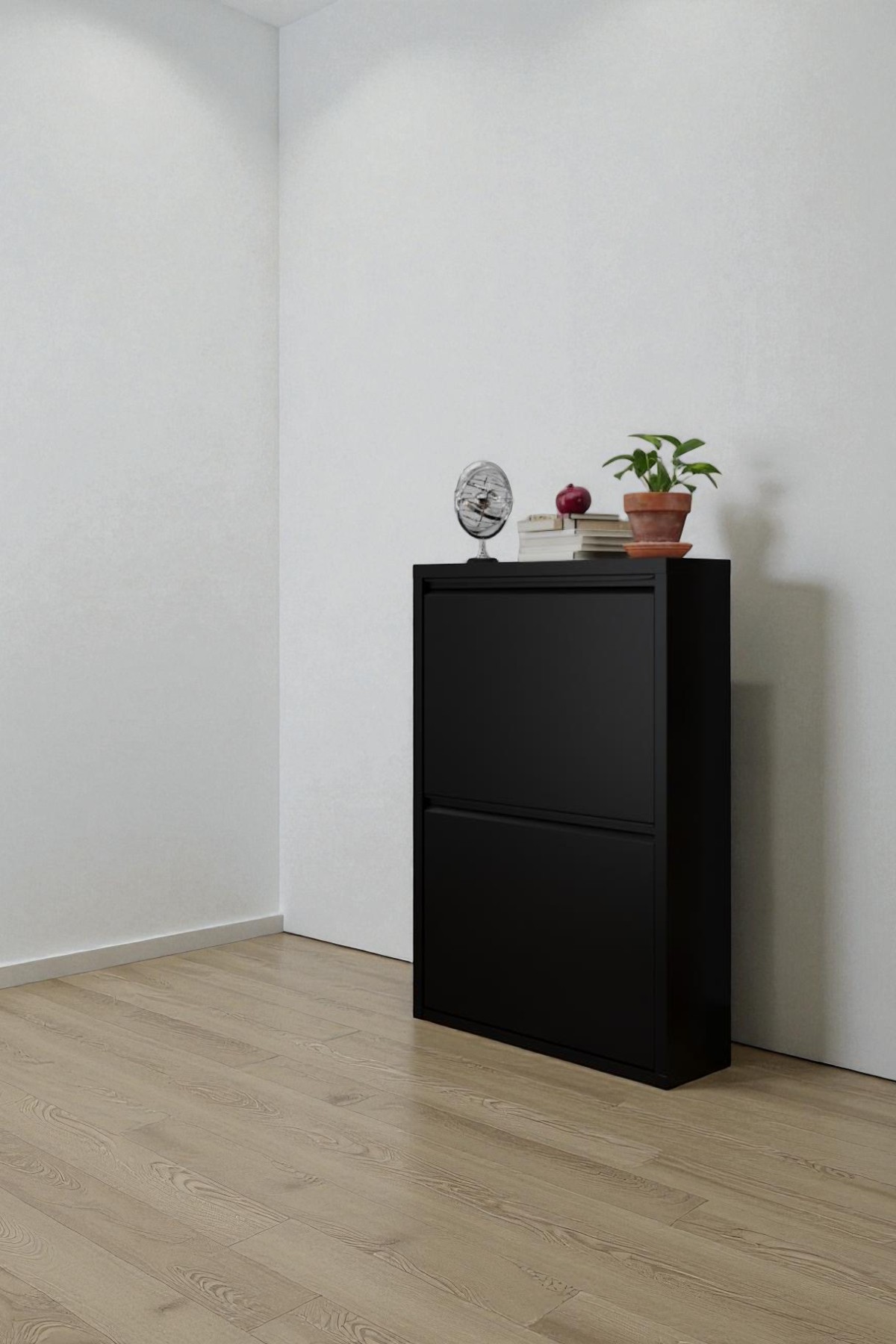 İkili Metal Ayakkabılık Siyah 