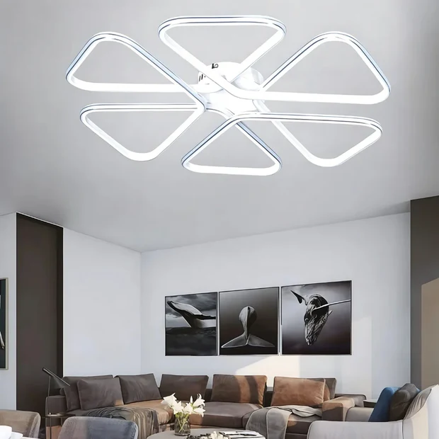 Oslo Beyaz Modern Krom Çizgili Plafonyer Ultra Power Beyaz Ledli Avize Oslo Beyaz Modern Krom Çizgili Plafonyer Ultra Power Beyaz Ledli Avize