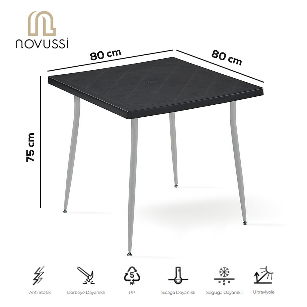 NS8 Masa Takımı 80x80 Masa + 4 Adet Renkli Sandalye