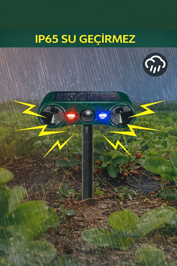 Ultrasonic Solar Hayvan Kovucu Sensörlü Alarm