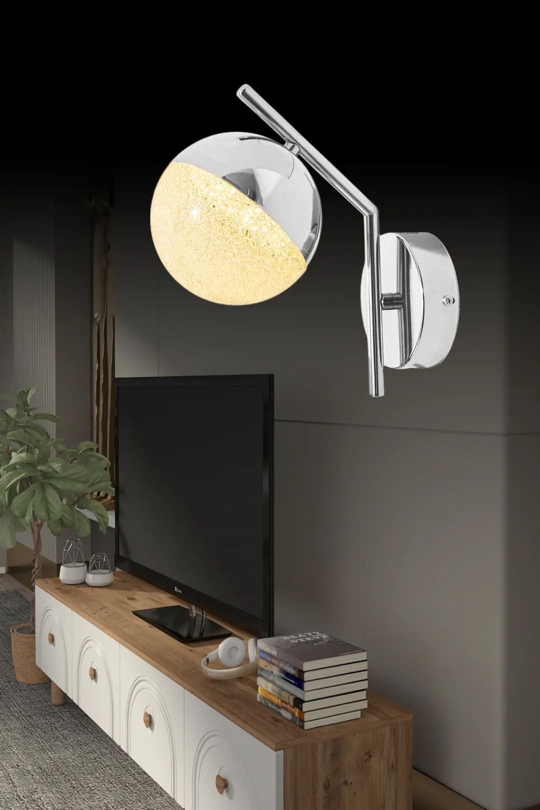 Valencia Krom 3 Renk Ledli Lüks Modern Tasarım Tekli Ledli Aplik Valencia Krom 3 Renk Ledli Lüks Modern Tasarım Tekli Ledli Aplik