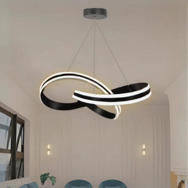 Astera Siyah Kumandalı 3 Renk Ledli Modern Özel Tasarım Sarkıt Led Avize Astera Siyah Kumandalı 3 Renk Ledli Modern Özel Tasarım Sarkıt Led Avize