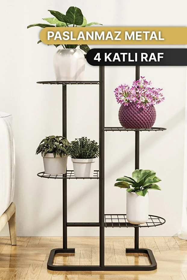 4 Katlı Metal Çiçeklik 4 Katlı Metal Çiçeklik