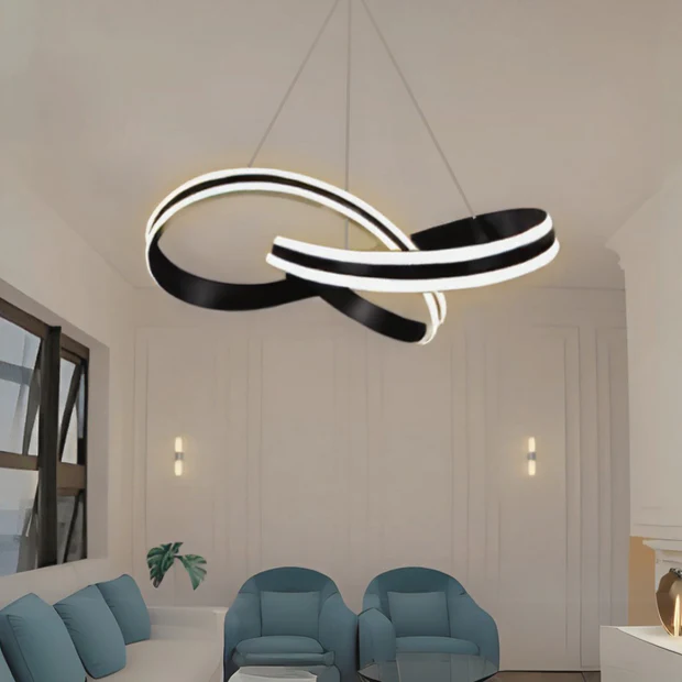 Astera Siyah Kumandalı 3 Renk Ledli Modern Özel Tasarım Sarkıt Led Avize Astera Siyah Kumandalı 3 Renk Ledli Modern Özel Tasarım Sarkıt Led Avize