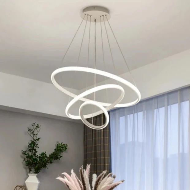 Robin 3'lü Beyaz Beyaz Ledli Modern Avize Robin 3'lü Beyaz Beyaz Ledli Modern Avize