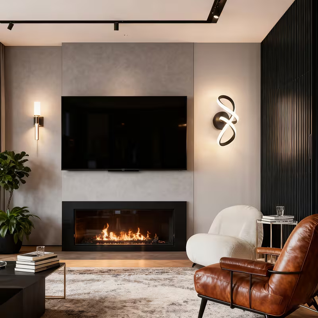 Sahra Modern Siyah Dekoratif Günışığı Ledli Aplik