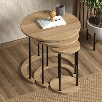 Axis 3’lü Zigon Sehpa –meşe