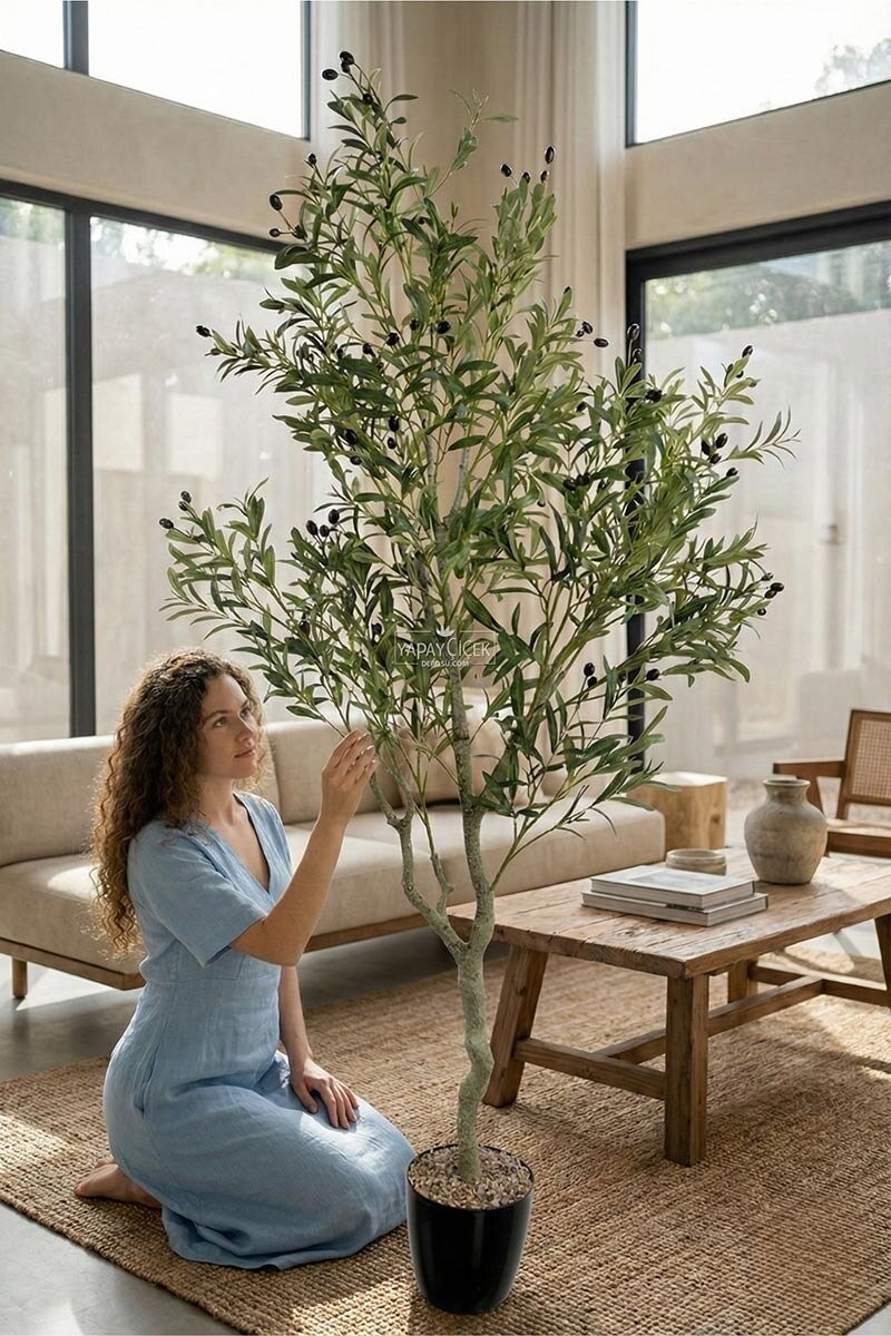 Yapay Ağaç İri Zeytin Ağacı 200 cm