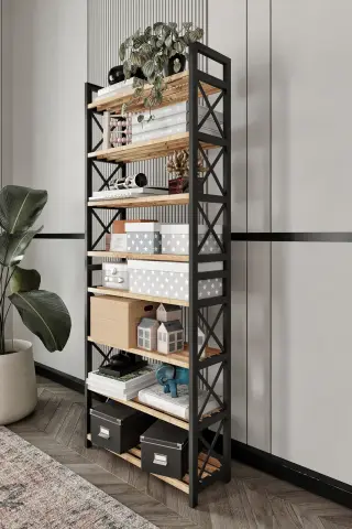 Çok Amaçlı Raf 8 Katlı Ayakkabılık Meşe Çok Amaçlı Raf 8 Katlı Ayakkabılık Meşe