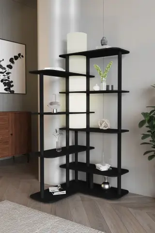 Cross Dekoratif Raflı Kitaplık Lambader