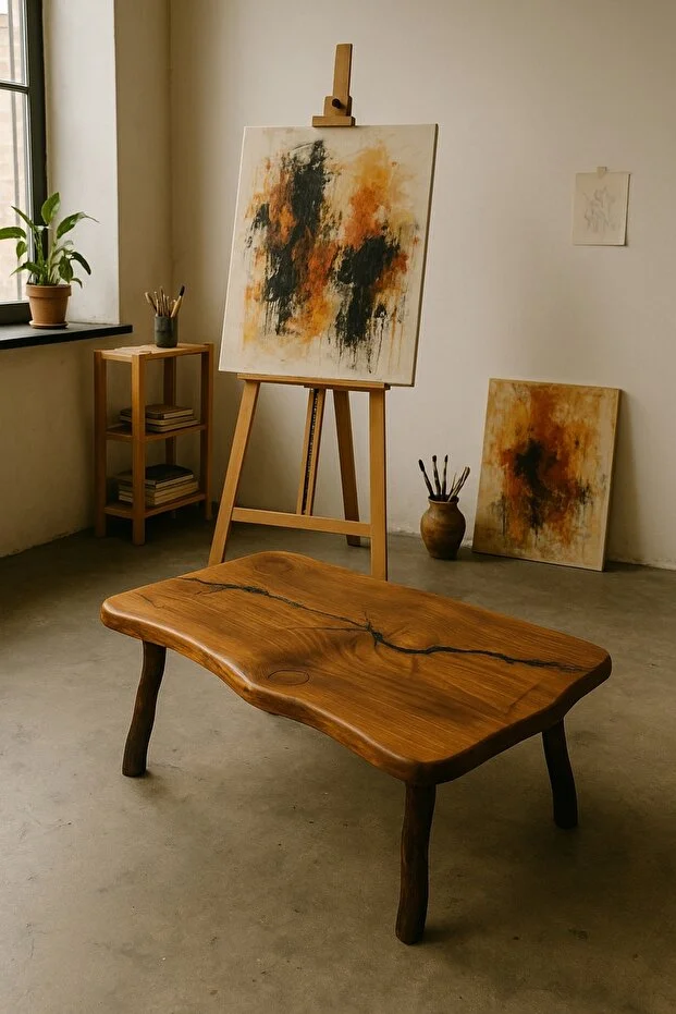 Doğal Ağaç Ceviz Serisi Orta Sehpa El Yapımı Ahşap Doğal Ağaç Ceviz Serisi Orta Sehpa El Yapımı Ahşap