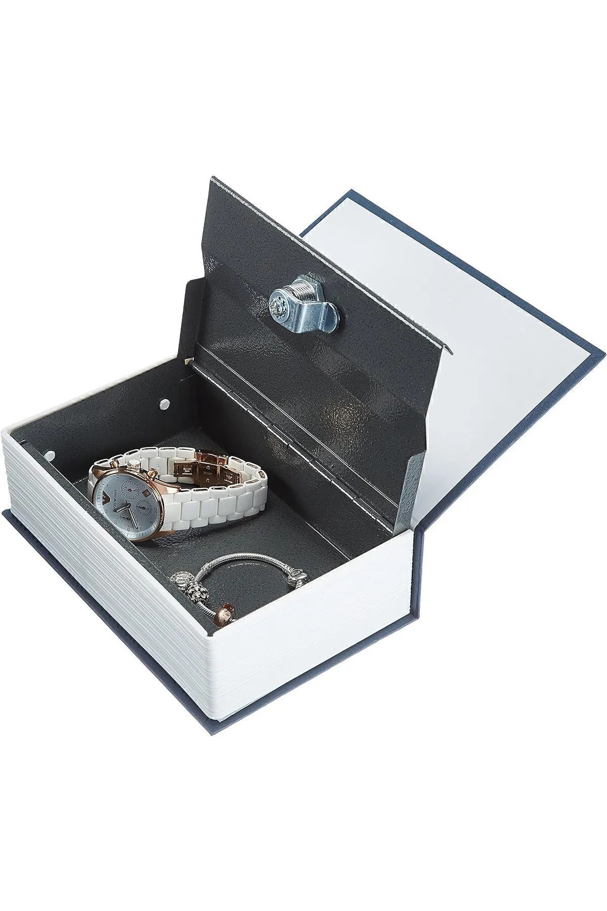 Kitap Görünümlü Anahtarlı Çelik Mini Kasa Kitap Görünümlü Anahtarlı Çelik Mini Kasa