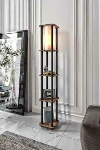 Estantes Kare Dekoratif Raflı Lambader Estantes Kare Dekoratif Raflı Lambader