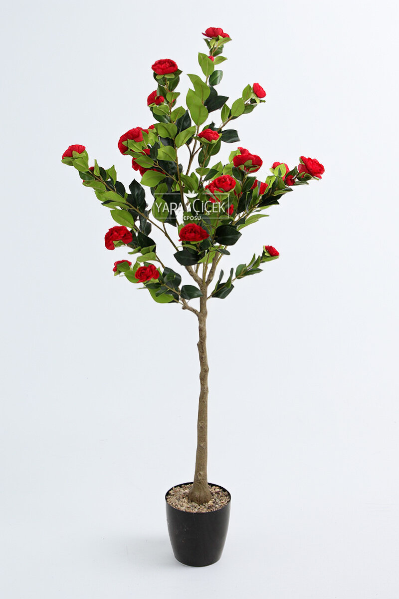 Yapay Premium Gül Ağacı 170 cm Kırmızı