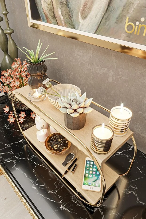 Çok Amaçlı Düzenleyici Oval Raf Ahşap Masaüstü Banyo Mutfak Rafı Takı Ve Makyaj Organizeri Çok Amaçlı Düzenleyici Oval Raf Ahşap Masaüstü Banyo Mutfak Rafı Takı Ve Makyaj Organizeri