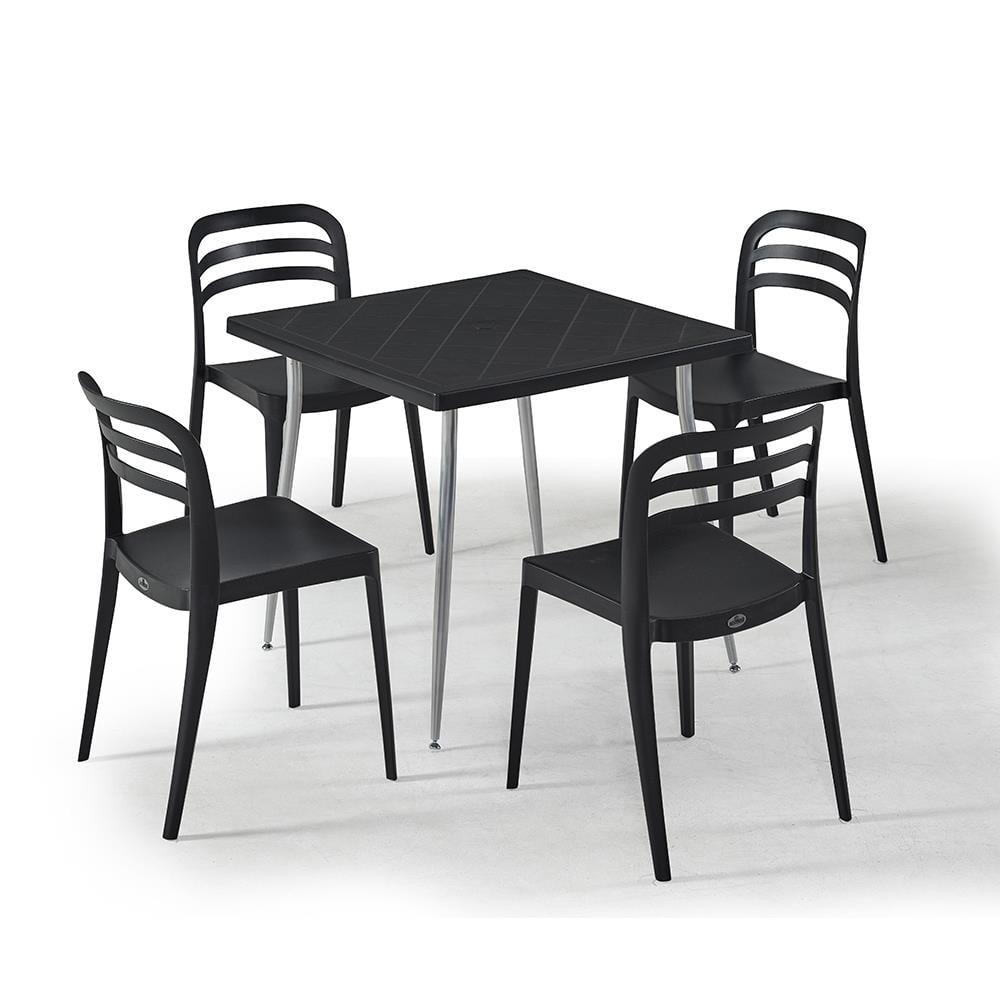 NS8 Masa Takımı 80x80 Masa + 4 Adet Renkli Sandalye