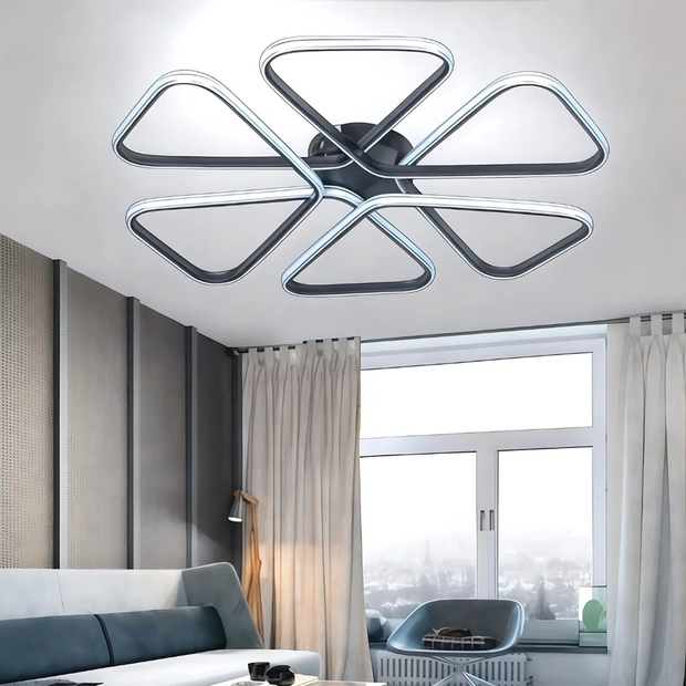 Oslo Siyah Modern Krom Çizgili Plafonyer Ultra Power Beyaz Ledli Avize Oslo Siyah Modern Krom Çizgili Plafonyer Ultra Power Beyaz Ledli Avize