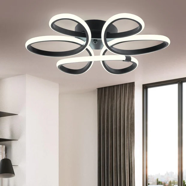 Linup Modern Siyah Plafonyer Tavana Sıfır Beyaz Işık Salon Mutfak Yatak Odası Led Avize Linup Modern Siyah Plafonyer Tavana Sıfır Beyaz Işık Salon Mutfak Yatak Odası Led Avize