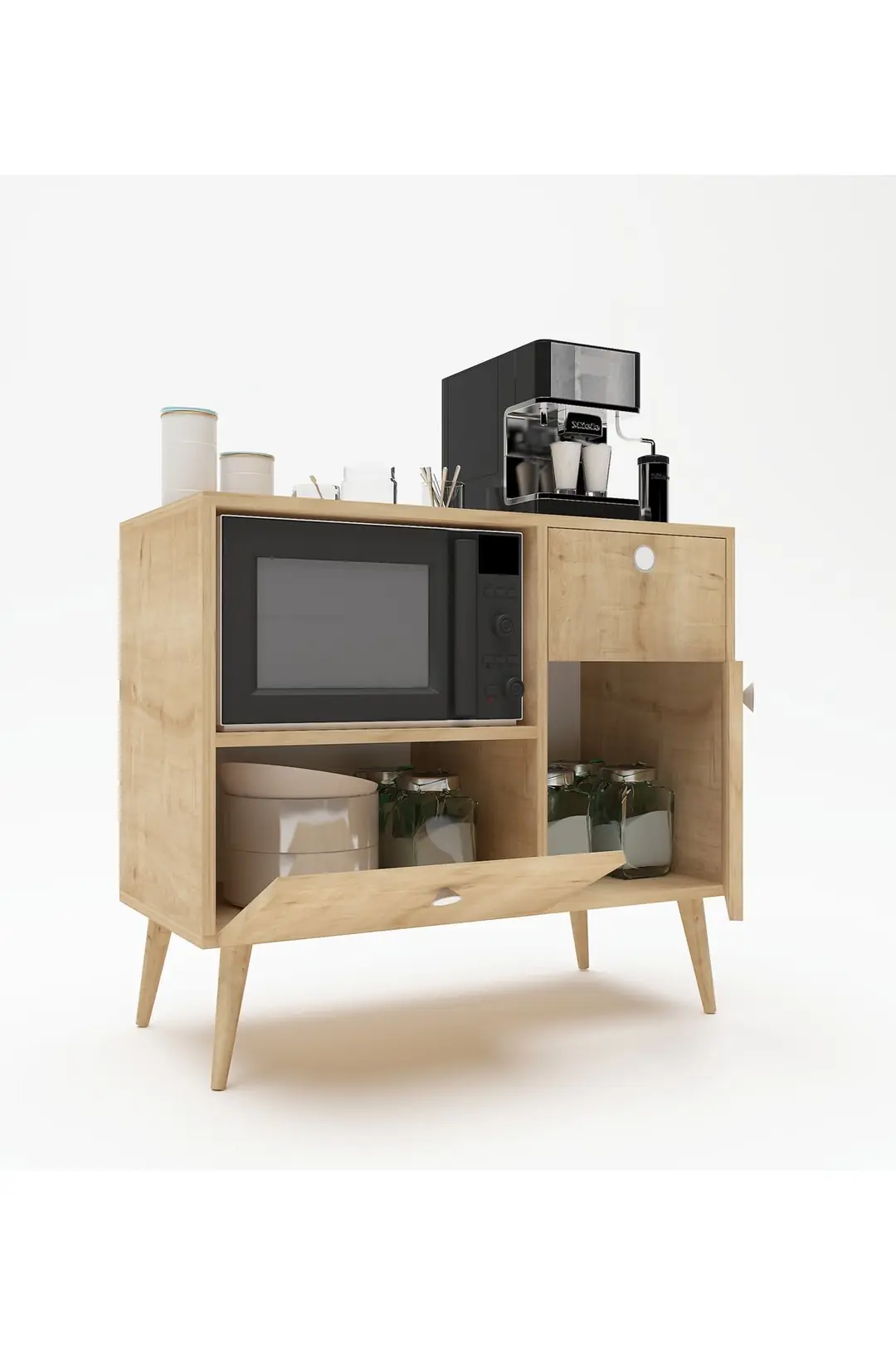 Fresh Kahve Köşesi / Çok Amaçlı Dolap / Airfryer Dolabı / Mutfak Organizeri