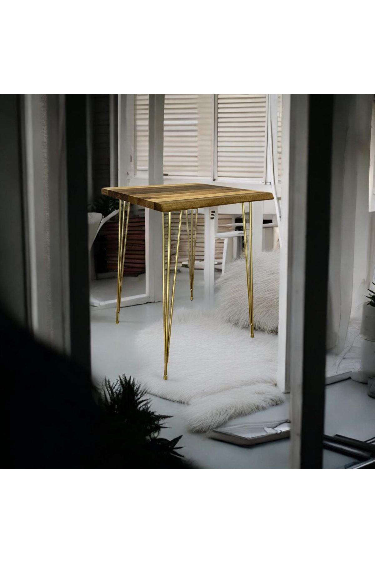 Ceviz Ahşap Yan Sehpa Firkete Ayaklı (Siyah AYAKLI) Ceviz Ahşap Yan Sehpa Firkete Ayaklı (Siyah AYAKLI)