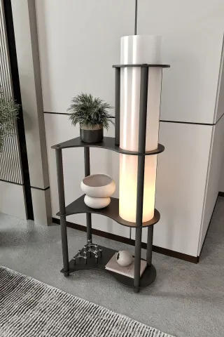 Estilo Dor Dekoratif Raflı Lambader