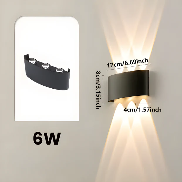 Proton 6W Siyah Çift Yönlü 3000K Günışığı Ledli Aplik Proton 6W Siyah Çift Yönlü 3000K Günışığı Ledli Aplik