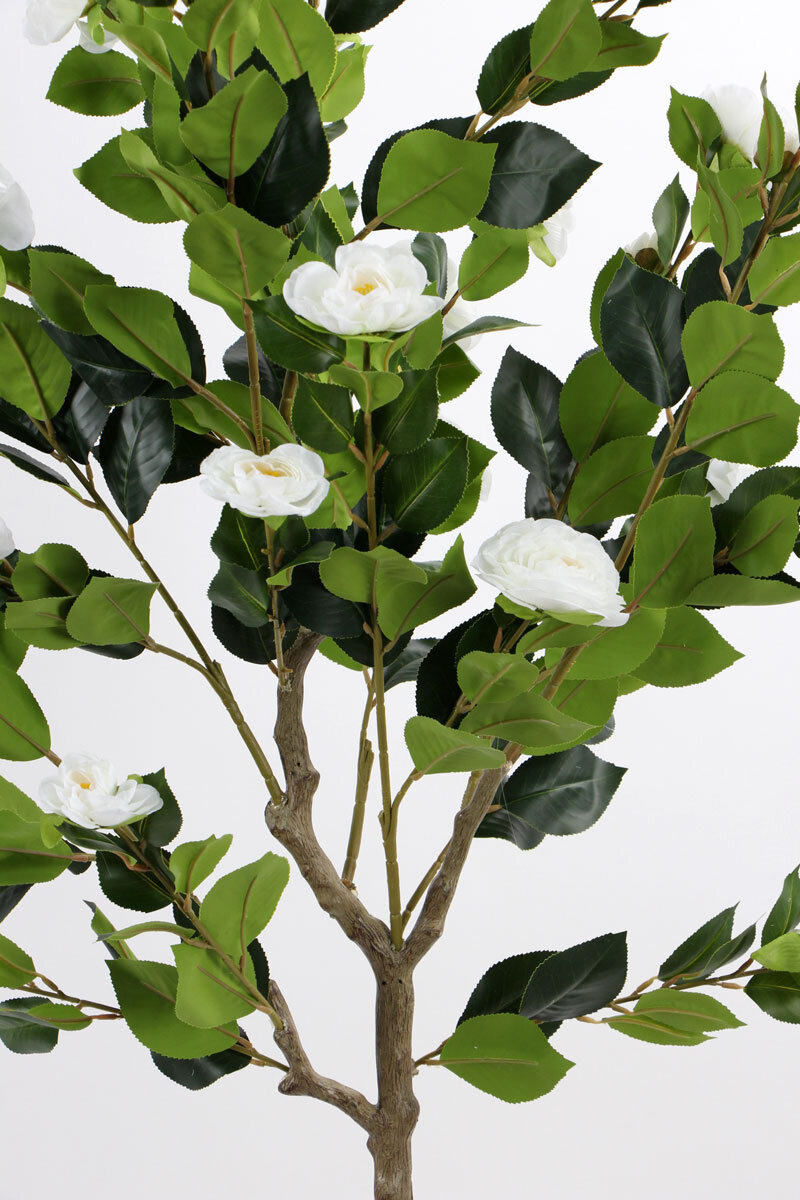 Yapay Premium Gül Ağacı 170 cm Beyaz