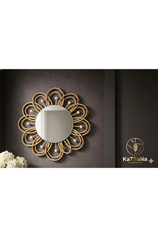 Hasır Papatya Bohem Ayna Tekli Hasır Papatya Bohem Ayna Tekli