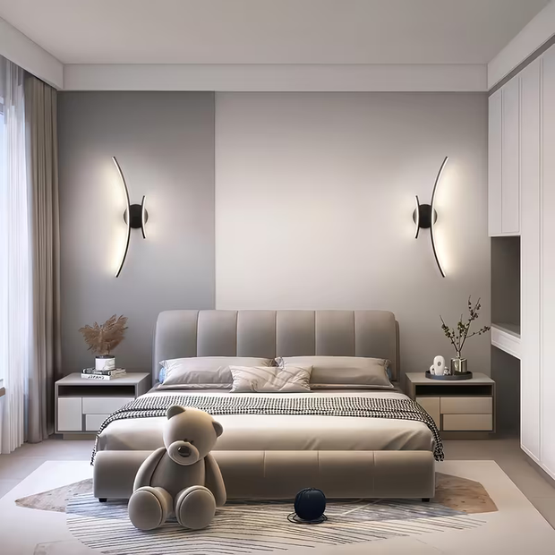 Youto Modern Siyah Dekoratif Günışığı Ledli Aplik