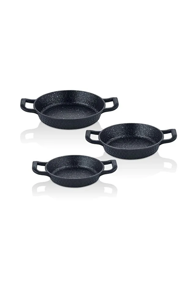 Triton 3 Parça Tava Seti Siyah