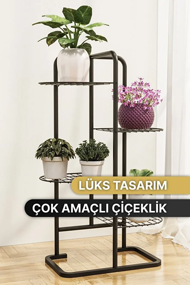 4 Katlı Metal Çiçeklik 4 Katlı Metal Çiçeklik