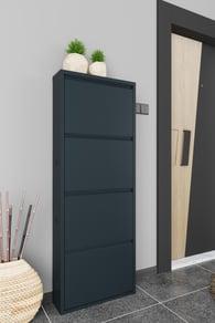 Dörtlü Metal Ayakkabılık Antrasit Formood