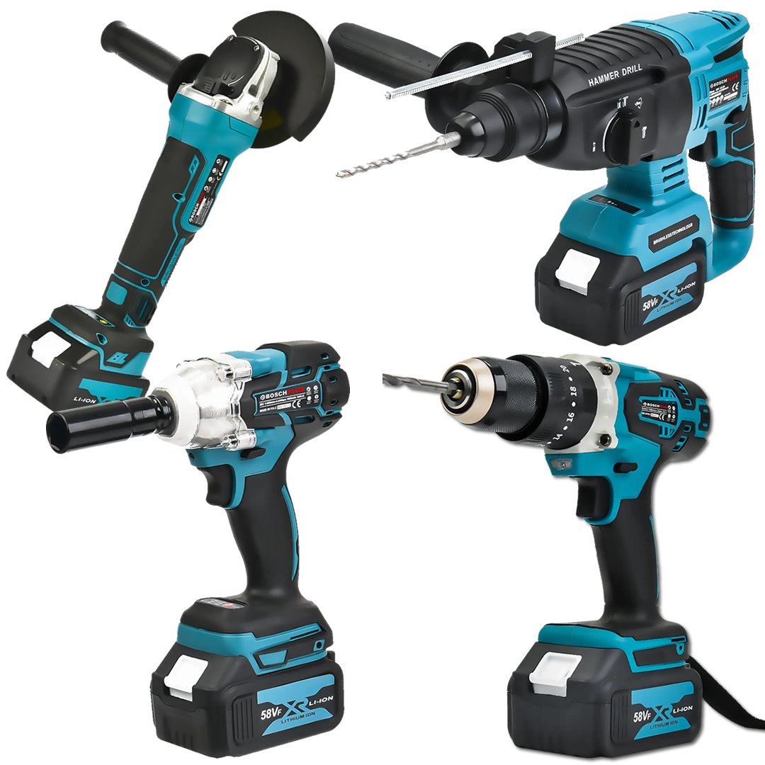 BoschPlus Akülü Ultra 4lü Set Makina 58vf 5ah 125mm Avuç Taşlama, Sds Plus Kırıcı Delici Hilti, Somun Sıkma Sökme, Vidalama Matkap BoschPlus Akülü Ultra 4lü Set Makina 58vf 5ah 125mm Avuç Taşlama, Sds Plus Kırıcı Delici Hilti, Somun Sıkma Sökme, Vidalama Matkap