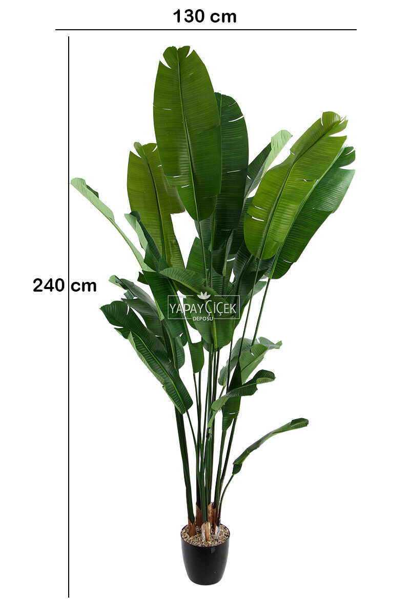 Yapay Ağaç Yoğun Muz Bahçesi Gerçek Doku 240 cm