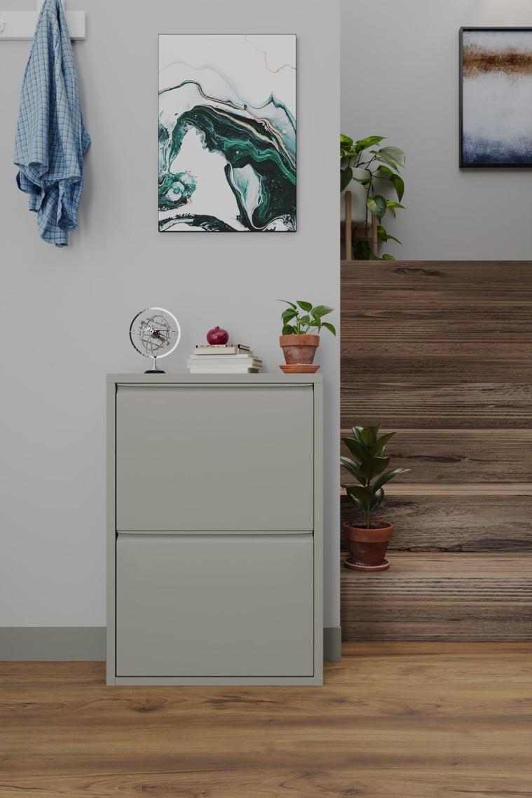 İkili Metal Ayakkabılık Bej - Ral 7032 Formood