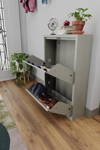 İkili Metal Ayakkabılık Bej - Ral 7032 Formood