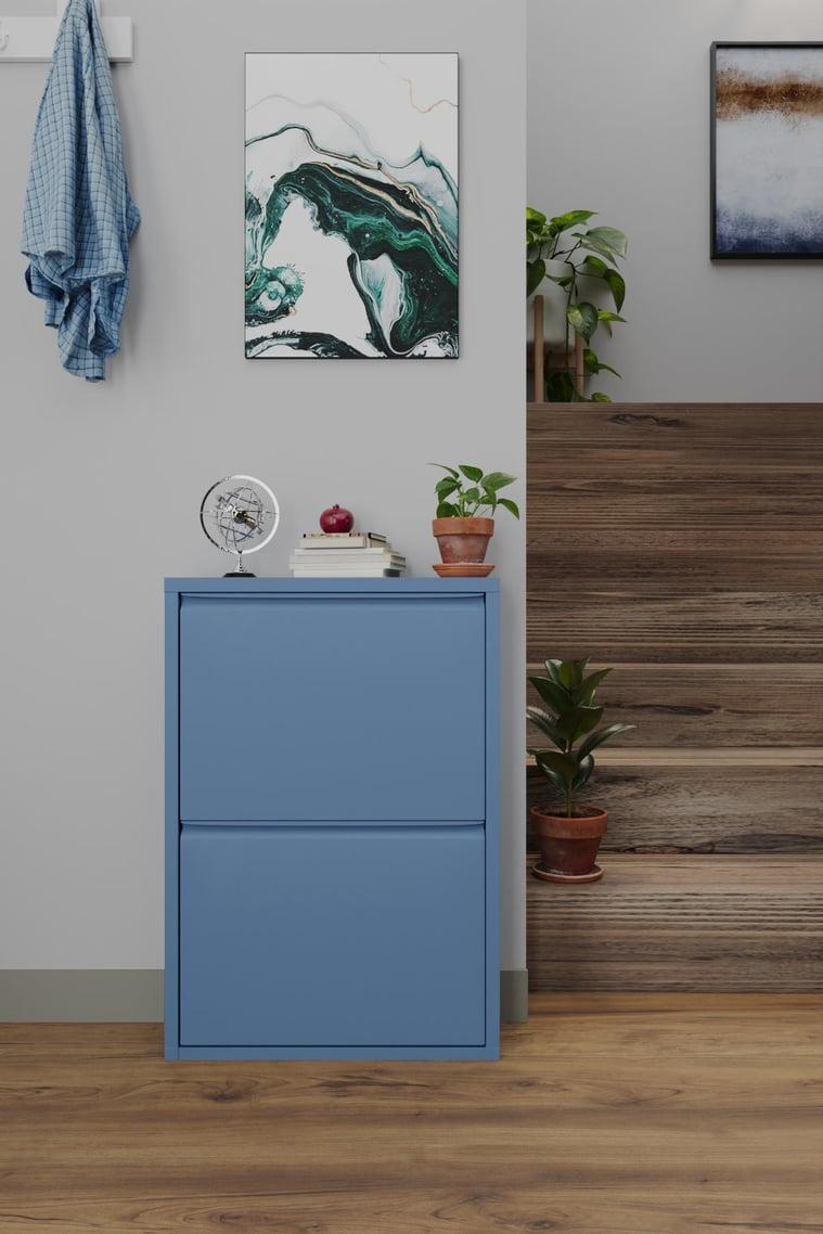 İkili Metal Ayakkabılık Mavi - Ral 5014 Formood