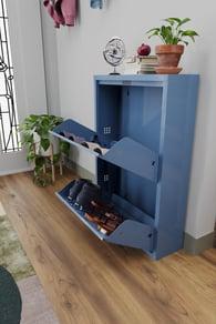 İkili Metal Ayakkabılık Mavi - Ral 5014 Formood